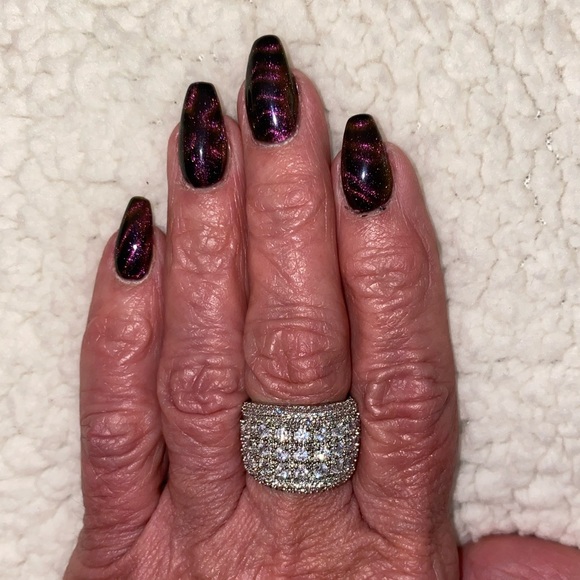 Cubic zirconia sterling silver eternity band - Picture 4 of 7